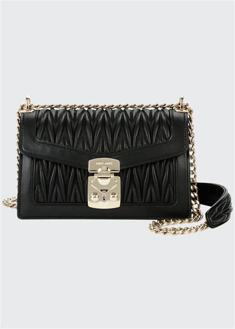 Miu Miu Miu Confidential Matelasse Leather Flap Shoulder Bag.